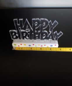 Dazzling Flashing Happy Birthday Cake Decoration - 3.25" x 4.75" (1 Count) - Perfect Celebration Centerpiece 30 61MPnnUbVKL