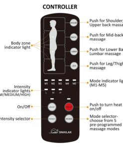 Snailax Massage Mat with 10 Vibrating Motors and 4 Therapy Heating pad Full Body Massager Cushion for Relieving Back Lumbar Leg SL-363 31 61MSqetSjqL