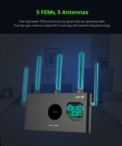 Reyee AX3000 Wi-Fi 6 Router, Dual Band Internet, 802.11ax Wireless, Coverage up to 3,000 Sq. Ft., Gigabit Wan Aggregation, WPA3, Smart VPN for Large Home (RG-E4), 2023 Release 47 61MW8e3VTnL