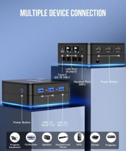 GMKtec Mini pc 8GB +256GB SSD Mini pc Intel 11th gen N5105 (up to 2.9GHz) Desktop Computer Windows11 Pro 4C 4T WiFi 5 BT4.2 4K@60Hz /3*USB3.2/Type-C/3*HDMI 2.0 Mini pc Mini PC 13 61MWvDYM9oL