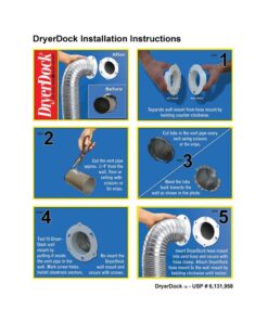 Dryer Dock The Original Dryer Vent Quick Release - Two-Piece Dryer Hose Quick-Connect, Twist & Lock Tight, Fits 4 Inch Tubes,White 32 61MZefk3KzL