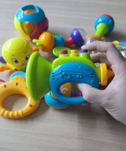 iPlay, iLearn 10pcs Baby Rattles Toys Set, Infant Grab N Shake Rattle, Sensory Teether, Development Learning Music Toy, Newborn First Birthday Gifts for 0 1 2 3 4 5 6 7 8 9 10 12 Month Babies Boy Girl 10 Pieces Set 34 61MZyBAnDpL
