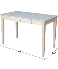 International Concepts Basic Desk with Drawer, Unfinished 40 61Ma2PqI1tL