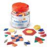 Learning Resources Plastic Pattern Blocks - Set of 250, Ages 3+, Shape Games for Preschoolers, Homeschool Supplies, Shape Manipulatives for Kids,Back to School Supplies,Teacher Supplies