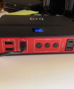 Portable Power Bank with AC Outlet, 83Wh/22500mAh 110V/85W Portable Laptop Charger Battery Bank, External Battery Pack Power Supply for Home Emergency Outage, Outdoor Camping RV Trip Adventure Red 77 61MdhESu8hL