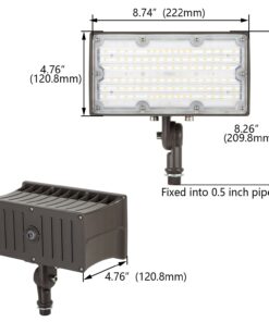 1000LED 70W LED Flood Light Photocell Sensor Outdoor Spot Light Supper Bright 150Lm/W 5000K AC120-277V Waterproof IP65 UL DLC Certificate for Commercial and Residential Area Watt 70W Flood Light 14 61Me2NKhXGL