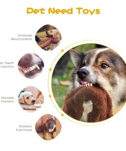 Alternative view of FIREOR Dog Squeaky Toys, No Stuffing Plush Dogs Chew Toy for Small Medium Large Breed Chewer Squeak Pets Suppies Tough Durable Puppy Teething Chewing Aggressive Interactive Birthday Gifts