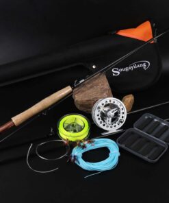 Sougayilang Saltwater Freshwater Fly Fishing Rod with Reel Combo Kit A: Silver Kits with Bag 10 61MffvbcNL