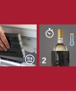 Vacu Vin Active Cooler Wine Chiller - Reusable, Flexible Wine Bottle Cooler - Wine Grapes Print - Wine Cooler Sleeve For Standard Size Bottles - Insulated Wine Bottle Chiller to Keep Wine Cold 10 61MhAnSWrxL