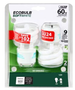 Alternative view of Feit BPESL13T/GU24/2 13-watt Twist Soft White GU24 Base, 2-Pack
