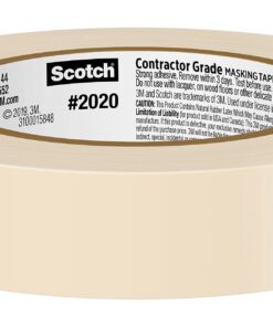 Scotch Contractor Grade Masking Tape, Tan, Tape for General Use, Multi-Surface Adhesive Tape, 0.94 Inches x 60.1 Yards, 6 Rolls 0.94" Width 21 61MiRJgjREL