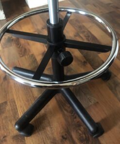 Amazon Basics Mid-back Mesh Office Drafting Chair Stool with Adjustable Footrest, Black No Arms 60 61Mjd1FWF9L