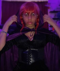 VGLOOK Unisex Adults Hooded Cloak Velvet Cape for Halloween Cosplay Costumes Large Purple 29 61MkwvFRHL