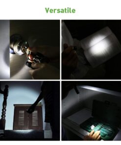 LE 5-Pack Mini Keychain LED Flashlights - Waterproof, Bright, Compact & Portable, Batteries Included - Ideal for Bedroom, Hallway, Laundry Room, Stairwells, Emergency & Everyday Use - Black 19 61MlHtihznL 1