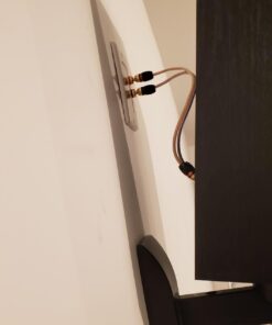 Monoprice Banana Binding Post - Two-Piece inset Wall Plate for 1 Speaker, Coupler Type, Color Indicators, Gold 2-Piece 15 61MlOJ1dpXL