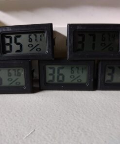 Pgzsy 12 Pack Mini Small Digital Electronic Temperature Humidity Meters Gauge Indoor Thermometer Hygrometer LCD Display Fahrenheit (℉) for Humidors, Greenhouse, Garden, Cellar3 31 61Mm4jlLHNL