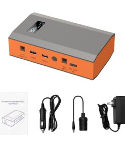 ZeroKor Portable Power Bank with AC Outlet, 65W/110V Portable Laptop Charger Battery Bank, 24000mAh/88.8Wh External Battery Pack,Backup Power Source for Outdoor Tent Camping RV Home Office Emergency Orange Grey 39 61Mn WadCL