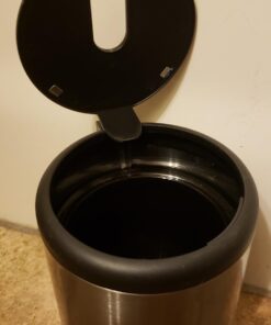 ToiletTree Products Toilet Brush with Lid - Sleek Toilet Bowl Brush and Holder - Toilet Scrubber Brush Set with Heavy-Weight Base - Lidded Toilet Bowl Cleaner Brush and Holder - Chrome Stainless Steel 34 61MnDGvKoQL