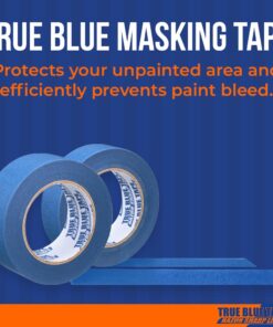 True Blue Premium Blue Professional Painter’s Masking Tape – Indoor and Outdoor Use – Commercial Grade - Available in 2 Widths – Works on a Variety of Surfaces (1.5 Inch, 36-Pack) 1.5 Inch, 36-Pack 13 61MnYcfKTL