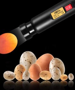 HBlife Bright Cool LED Light Egg Candler Tester for Watching Eggs Development, with 2 Soft Rubber Attachments for Eggs, Powered by Power Cord Only 20 61MoYznHliL
