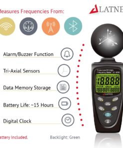 EMF Meter HF-B3G Triple Axis HF RF Analyzer and Detector Calibrated Measuring Emissions from Cell Phones, Smart Meters, Cell Towers, Microwave, Bluetooth - for EMF Home Inspections Free Support 10 61Mp18hPS6L