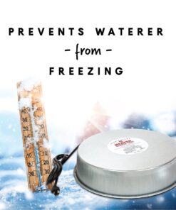 Manna Pro Chicken Supplies | Chicken Waterer Heated Base | Harris Farms Poultry Drinker | Chicken Coop Accessories Drinker Base 12 61MpHi6FeBS