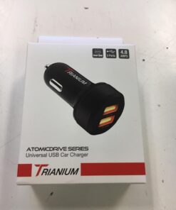 Trianium Car Charger 24W (2 Pack) Dual Charger Adapter, AtomicDrive SmartUSB Compatible iPhone 12 11 Pro Max/XR/XS Max/X/8/7/6s/6 Plus, iPad Pro/Air2/Mini,Galaxy S20,Note,LG,Nexus,HTC,Huawei,and More 42 61Mpd6EcUvL
