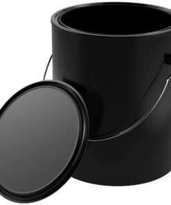 Plastic Paint Can (Black) - 1 Gallon Bucket w/Lid & Handle - Triple Lock Airtight Seal - Touchdown Bucket, Small Pail - Made from 100% USA Recycled Polypropylene Plastic 10 61Mq5Zz4KgL 4