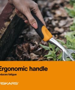Fiskars Ergo Cultivator - Heavy Duty Gardening Hand Tool with Hang Hole - Lawn and Yard Tools - Black/Orange 17 61MqKS6oT1L