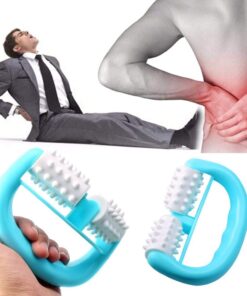 Handheld Massage Roller,Full Body Anti Cellulite 2 Wheels Manual Muscle Massager Fit for Foot Hand Body Neck Head Leg Pain Relief 14 61MqqcUgQJL