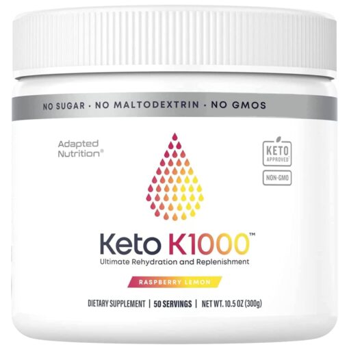 Hi-Lyte Keto K1000 Electrolyte Powder | Raspberry Lemon | Hydration Supplement Drink Mix | Boost Energy & Beat Leg Cramps | No Maltodextrin or Sugar | 50 Servings