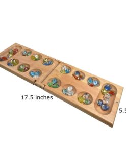 Melissa Wood Folding Mancala Board Game, 17.5 Inch Set 8 61MrxTWiHqL