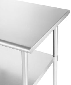 GRIDMANN NSF Stainless Steel Work & Prep Table 48 x 24 Inches with Caster Wheels and Under Shelf for Restaurant, Home, Hotel 48 in Long x 24 in Deep 20 61MvAcxO9GL 7