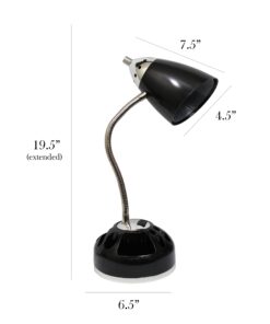 LimeLights LD1015-BLK Flossy Organizer Desk Lamp with Charging Outlet Lazy Susan Base Black 1 6 61MvELD6CIL