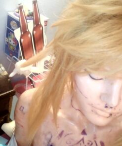 Linfairy Short Blonde Wig Halloween Cosplay Wig For Men Braid with 2 Elf Ear 49 61MwkKDiYFL