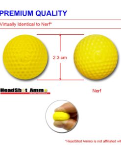 Alternative view of HeadShot Ammo Foam Balls for Toy Gun Refill Pack of Bullets Compatible with Nerf Rival Guns 100 Yellow