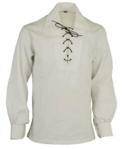 Lucasini Scottish Highland Jacobite Jacobean Ghillie Kilt Shirt Tartan Sporran Small Cream