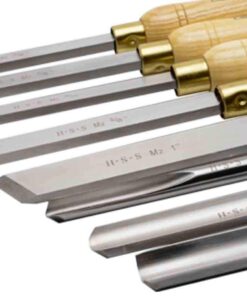 PSI Woodworking LCHSS8 Wood Lathe 8pc HSS Chisel Set 40 61MxM Vi0L