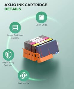 564XL Ink Cartridges Replacement for HP 564 564XL, Compatible High-Yield Combo Pack for HP Photosmart 5520 5525 6520 7520 5510 6510 7510 7525, Premium C309G(Black, Cyan, Magenta, Yellow, 4 Pack) 23 61MyD9AsbQL