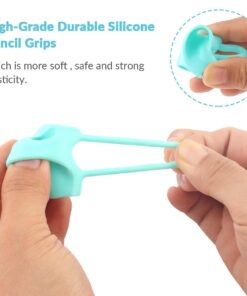 Firesara Pencil Grips, Original Breakthrough Assorted Writing Aid Grip Trainer Posture Correction Finger Grip for Kids Preschoolers Children Adults Special Needs for Lefties or Righties(4PCS) Blue 25 61MylsJIwTL