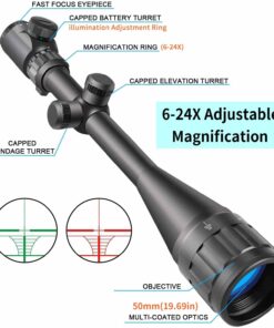 Alternative view of Beileshi 6-24X50 / 4.5-14X50 Optics Hunting Rifle Scope with 20mm Free Mounts 6-24x50 Illuminated