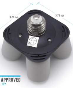 Alternative view of LimoStudio 4 in 1 Socket Adapter Holder E27 Bulb Lamp Light Socket Splitter UL Approved for Photo Studio Lighting, AGG813 4.10 x 3.80 x 4.10 inches