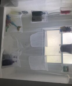 Zenna Home Waterproof PEVA Shower Curtain or Shower Liner with 9 Mesh Storage Pockets, 70" x 72", Bathroom Organizer, Clear Clear Liner 24 61N NeUcNL