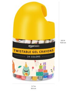 Amazon Basics Twistable Pack of 24 Gel Crayons, Washable, 24 Colors 35 61N0j0y8lOL