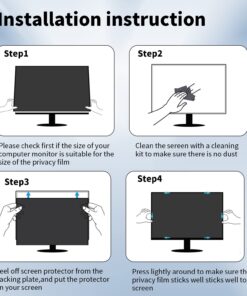 Alternative view of 2-Pack 24 Inch Computer Privacy Screen Filter for 16:9 narrow screen Monitor - Ultra-Slim, Frameless Design, Anti-Glare 2pack 24' 16:9