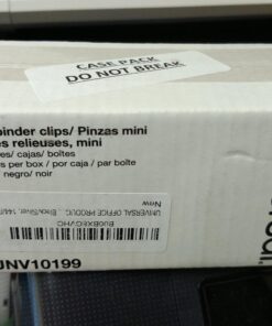 UNIVERSAL OFFICE PRODUCTS 10199VP Mini Binder Clips, Steel Wire, 1/4quot; Capacity, 1/2quot; Wide, Black/Silver, 144/Pack 5 61N18rAXftL