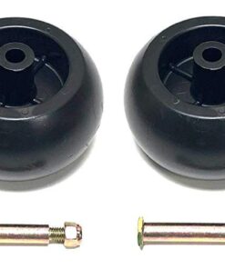 4 Mower Deck Wheels + Shoulder Bolts, Lock Nuts Replace For Craftsman 133957 174873 Poulan 532133957 Husqvarna 532174873 MTD 734-03058, 753-04856 M84690
