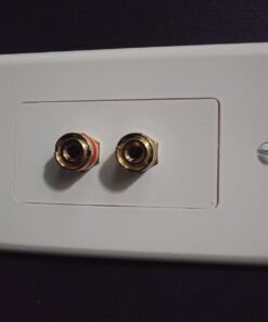 Monoprice Banana Binding Post - Two-Piece inset Wall Plate for 1 Speaker, Coupler Type, Color Indicators, Gold 2-Piece 16 61N4P2MmenL