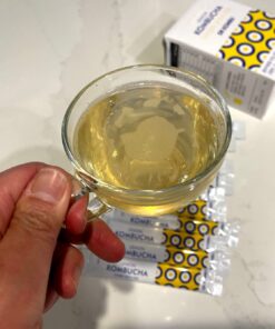 KOMBUCHA Lemon Kombucha Tea, 30 sticks x 5 grams, Zero Sugar, Sparkling Fermented Powdered Mix, Live Probiotics & Prebiotics, Healthy Drinks, Product of Korea 75 61N561 POfL