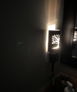 GE CoverLite LED Night Light, Decorative, Plug-In, Smart Dusk-to-Dawn Sensor, Home Décor, Ideal for Bedroom, Bathroom, Kitchen, Hallway, 1 Pack, 29846, Oil Rubbed Bronze | Tree of Life Oil Rubbed Bronze - Tree of Life 40 61N5SMBClQL